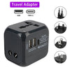 Adaptateur de voyage universel tout-en-un prise US EU UK AU avec 3 ports (2USB +1 Type C), chargeur mural rapide pour une utilisation dans le monde entier en voyage