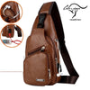 Sac de poitrine pour hommes Spot avec trou pour casque d'épaule USB