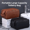 Sac de toilette de voyage grande capacité, organisateur de cosmétiques imperméable en PU, pochette de toilette suspendue à compartiments multiples, lavage et soin