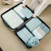 Sacs de rangement de voyage pliants, 7 pièces/ensemble, articles de toilette numériques, chaussures, organisateur de vêtements, valise, vêtements, pochette bien rangée, ensemble de Cubes d'emballage