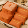 Cubes d'emballage, organisateur de bagages, sacs de rangement de voyage pour vêtements, chaussures, articles de toilette, ensemble d'organisation de valise Portable 6 pièces