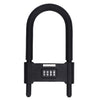Serrure en U pour vélo, cadenas à combinaison à 4 chiffres, antivol robuste, avec manille réglable pour porte en verre, porte, hangar, clôture