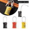 Serrure à Code douanier TSA pour bagages de voyage, mot de passe, serrure noire variable, cadenas à conception contrastée, serrure à combinaison à 3 chiffres