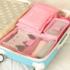 Ensemble de voyage 6psc/ensemble pour l'emballage Cube sac de rangement pour vêtements nouveau bagage valise organisateur pochette Kit sac de voyage accessoire
