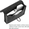 Organisateur d'accessoires électroniques portables en feutre, adaptateur secteur et étui de rangement pour câbles USB pour voyage