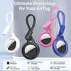 Étui de protection AirTag avec lanière, résistant aux rayures, protection complète à 360 degrés, accessoire porte-clés AirTag, magasin AirTag
