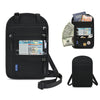 Portefeuille de cou RFID pour passeport, pochette de voyage familiale, porte-cartes d'identité et de crédit, poche zippée, organisateur de documents de passeport mince multi-poches