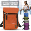 Porte-passeport de Protection RFID, pochette de cou de voyage, portefeuille antivol, porte-cartes de documents d'argent caché, grand organisateur étanche