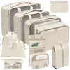 Ensemble de 7/8/9/10 pièces, organisateur de voyage, sacs de rangement, valise, Cubes d'emballage, étuis portables, garde-robe, bagages, vêtements, pochette à chaussures pliable