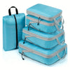 Cubes d'emballage à Compression de voyage, valise, ensemble d'organisateurs de bagages, sac de rangement pliable à fermeture éclair pour vêtements, chaussures, accessoires de voyage