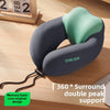Oreiller cervical en forme de U en mousse à mémoire de forme pour voyage et avion – Oreiller ergonomique de soutien cervical avec housse lavable au design portable